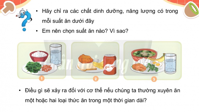 Soạn giáo án điện tử khoa học 4 CTST Bài 25: Ăn, uống khoa học để cơ thể khỏe mạnh