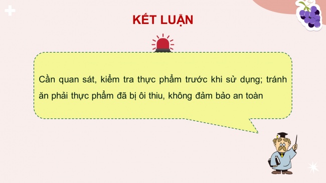 Soạn giáo án điện tử khoa học 4 CTST Bài 26: Thực phẩm an toàn