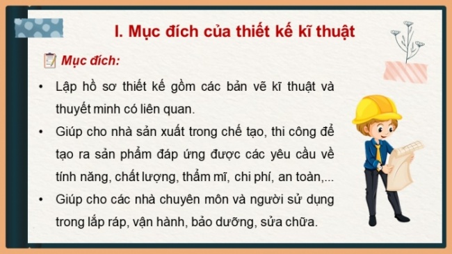 Soạn giáo án điện tử Công nghệ 8 CD Bài 16: Khái quát chung về thiết kế kĩ thuật