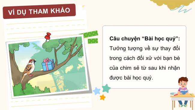 Soạn giáo án điện tử tiếng việt 4 KNTT Bài 27 Viết: Viết đoạn văn tưởng tượng