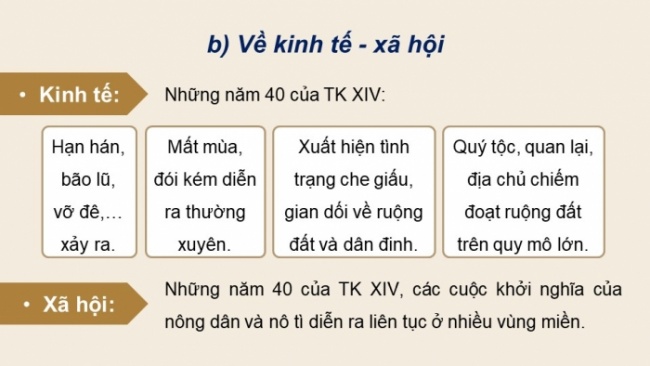 Soạn giáo án điện tử lịch sử 11 Cánh diều Bài 9: Cuộc cải cách của Hồ Qúy Ly và Triều Hồ (P1)