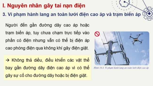 Soạn giáo án điện tử Công nghệ 8 CD Bài 10: Nguyên nhân gây tai nạn điện và biện pháp an toàn điện