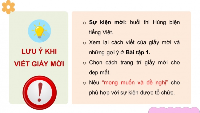 Soạn giáo án điện tử tiếng việt 4 KNTT Bài 30 Viết: Viết giấy mời