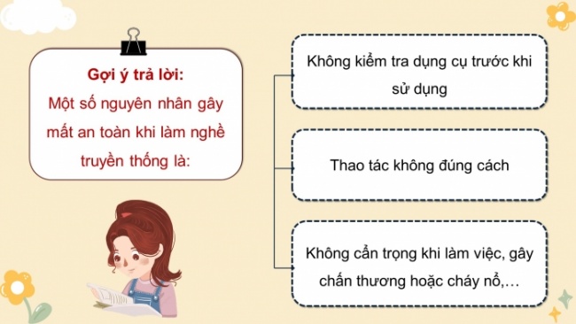 Soạn giáo án điện tử HĐTN 4 CTST bản 2 Tuần 32: HĐGDTCĐ - Giới thiệu về nghề truyền thống và trải nghiệm một số công việc theo sự hướng dẫn của nghệ nhân