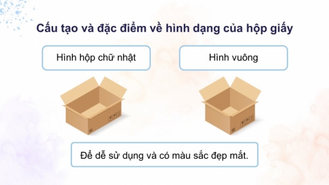 Soạn giáo án điện tử Mĩ thuật 8 CD Bài 5: Thiết kế trang trí bao bì bằng giấy (Bản 1)