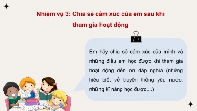 Soạn giáo án điện tử HĐTN 4 CTST bản 2 Tuần 15: HĐGDTCĐ - Hoạt động đền ơn đáp nghĩa tại địa phương