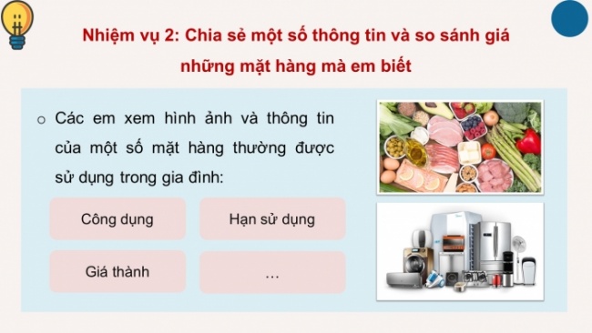 Soạn giáo án điện tử HĐTN 4 CTST bản 2 Tuần 17: HĐGDTCĐ - So sánh giá của các mặt hàng phổ biến