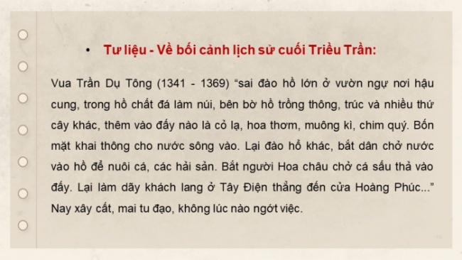 Soạn giáo án điện tử lịch sử 11 CTST Bài 9: Cuộc cải cách của Hồ Quý Ly và Triều Hồ (Phần 1)