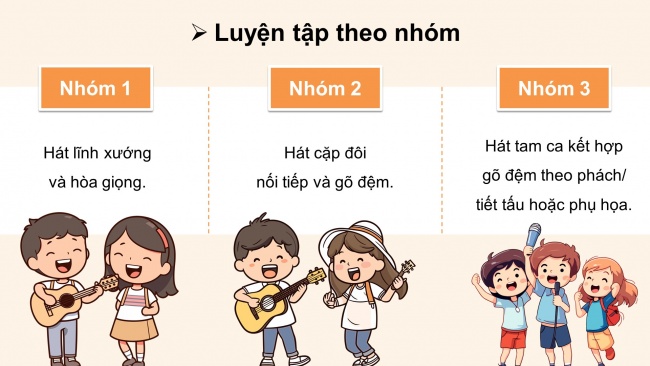 Soạn giáo án điện tử âm nhạc 4 KNTT Tiết 30: Tổ chức hoạt động Vận dụng – Sáng tạo