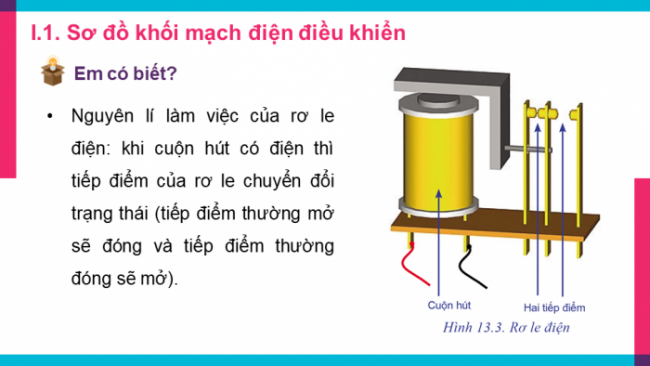 Soạn giáo án điện tử Công nghệ 8 CD Bài 13: Mạch điện điều khiển và mô đun cảm biến