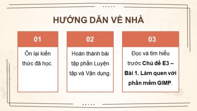 Soạn giáo án điện tử Tin học 8 CD Chủ đề E2 Bài 9: Thực hành tạo bài trình chiếu giới thiệu một di sản văn hóa