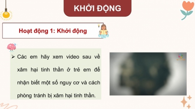 Soạn giáo án điện tử HĐTN 4 CTST bản 2 Tuần 22: HĐGDTCĐ - Nguy cơ và cách phòng tránh bị xâm hại tinh thần