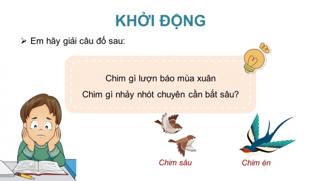 Soạn giáo án điện tử tiếng việt 4 CTST CĐ 8 Bài 5 Đọc: Quà tặng của chim non