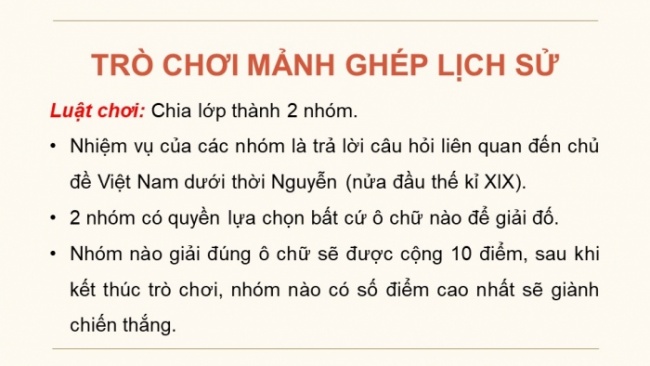 Soạn giáo án điện tử Lịch sử 8 CD Bài 15: Việt Nam nửa đầu thế kỉ XIX (Phần 1)