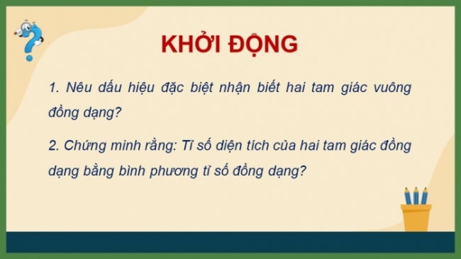 Soạn giáo án điện tử Toán 8 CD Chương 8 Bài 10: Hình đồng dạng trong thực tiễn