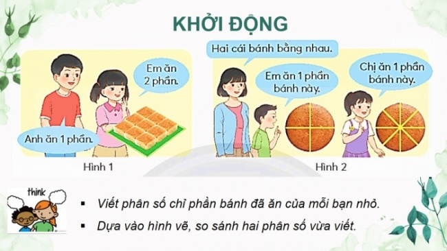 Soạn giáo án điện tử toán 4 CTST Bài 66: So sánh hai phân số