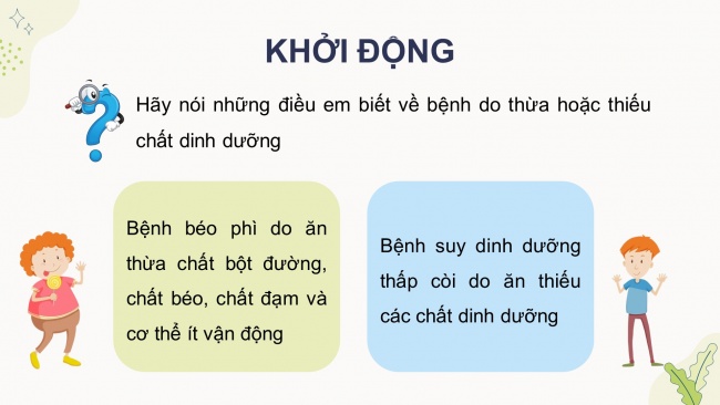 Soạn giáo án điện tử khoa học 4 KNTT Bài 25: Một số bệnh liên quan đến dinh dưỡng