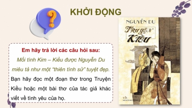 Soạn giáo án điện tử ngữ văn 11 CTST Bài 7 Đọc 1: Trao duyên