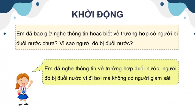 Soạn giáo án điện tử khoa học 4 KNTT Bài 27: Phòng tránh đuối nước