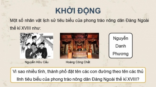 Soạn giáo án điện tử Lịch sử 8 CD Bài 6: Khởi nghĩa nông dân ở Đàng Ngoài thế kỉ XVIII