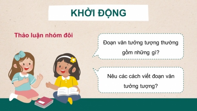 Soạn giáo án điện tử tiếng việt 4 CTST CĐ 4 Bài 2 Viết: Luyện tập viết đoạn văn tưởng tượng