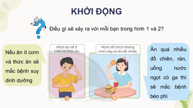 Soạn giáo án điện tử khoa học 4 CTST Bài 27: Một số bệnh liên quan đến dinh dưỡng