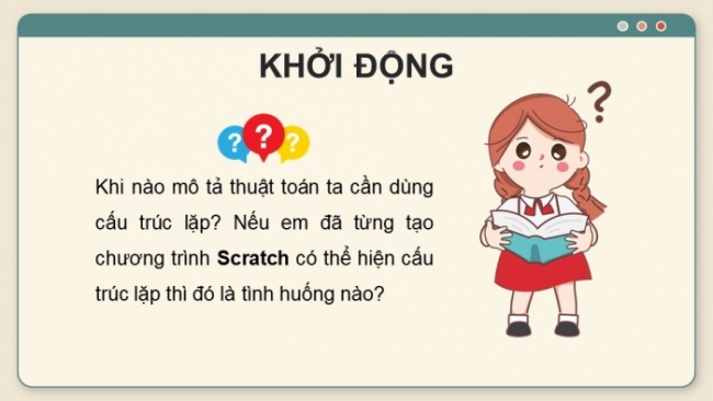 Soạn giáo án điện tử Tin học 8 CD Chủ đề F Bài 5: Thể hiện cấu trúc lặp trong chương trình
