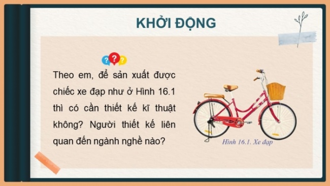 Soạn giáo án điện tử Công nghệ 8 CD Bài 16: Khái quát chung về thiết kế kĩ thuật