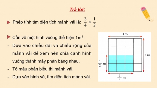 Soạn giáo án điện tử toán 4 CTST Bài 74: Phép nhân phân số