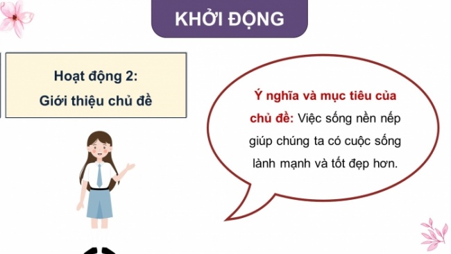 Soạn giáo án điện tử HĐTN 4 CTST bản 2 Tuần 24: HĐGDTCĐ - Thể hiện nền nếp trong sinh hoạt