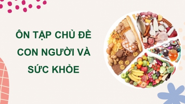 Soạn giáo án điện tử khoa học 4 cánh diều Bài: Ôn tập chủ đề Con người và sức khỏe