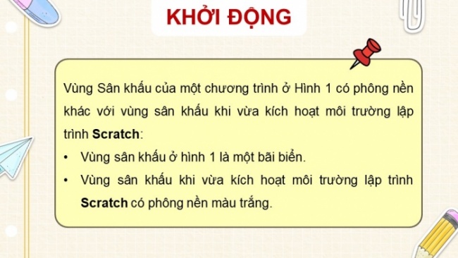 Soạn giáo án điện tử tin học 4 cánh diều Chủ đề F bài 3: Tạo chương trình có phông nền thay đổi