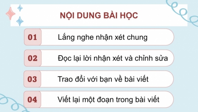 Soạn giáo án điện tử tiếng việt 4 CTST CĐ 6 Bài 2 Viết: Trả bài văn miêu tả cây cối