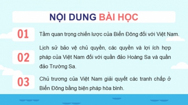 Soạn giáo án điện tử lịch sử 11 Cánh diều Bài 13: Việt Nam và Biển Đông (P2)