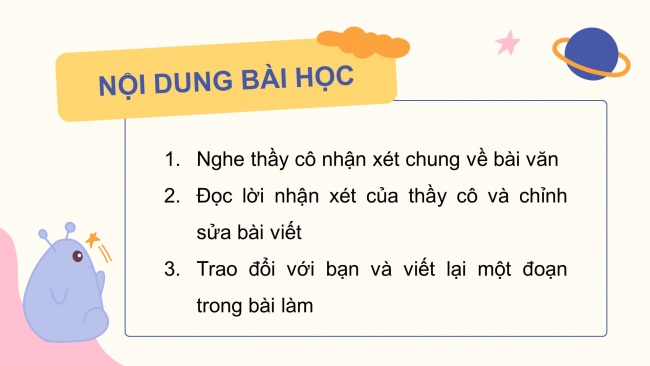 Soạn giáo án điện tử tiếng việt 4 CTST CĐ 8 Bài 2 Viết: Trả bài văn miêu tả con vật