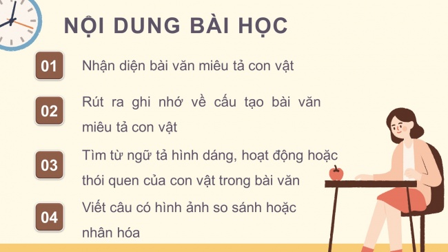 Soạn giáo án điện tử tiếng việt 4 CTST CĐ 7 Bài 1 Viết: Bài văn miêu tả con vật