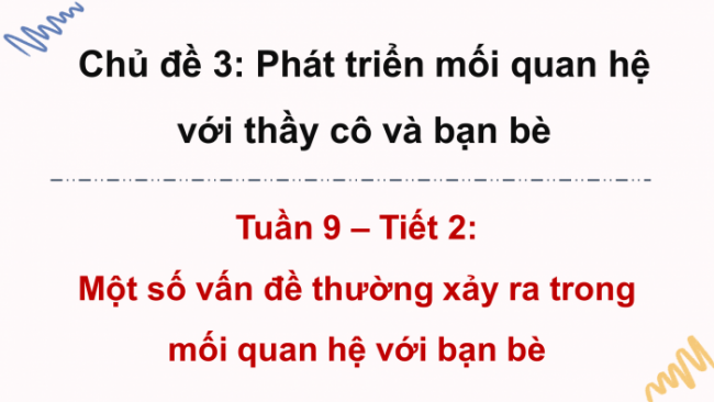 Soạn giáo án điện tử HĐTN 4 CTST bản 2 Tuần 9: HĐGDTCĐ - Một số vấn đề thường xảy ra trong mối quan hệ với bạn bè