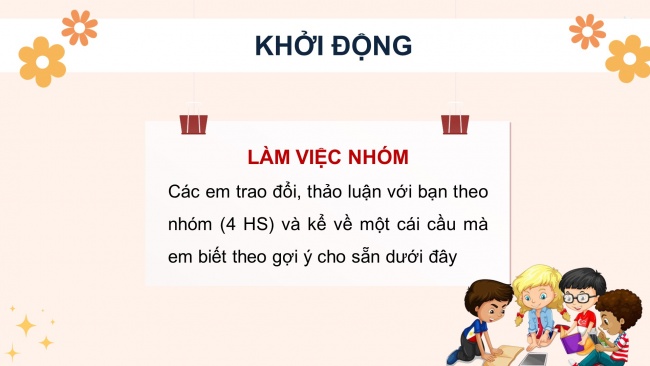 Soạn giáo án điện tử tiếng việt 4 KNTT Bài 22 Đọc: Cái cầu