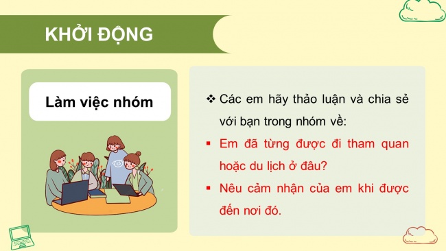 Soạn giáo án điện tử tiếng việt 4 KNTT Bài 28 Đọc: Chuyến du lịch thú vị