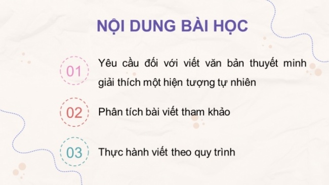 Soạn giáo án điện tử Ngữ văn 8 KNTT Bài 9 Viết 1: Viết văn bản thuyết minh giải thích một hiện tượng tự nhiên