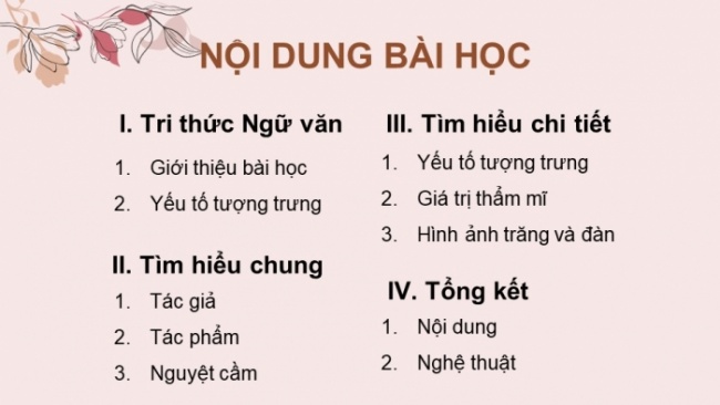 Soạn giáo án điện tử ngữ văn 11 CTST Bài 8 Đọc 1: Nguyệt cầm