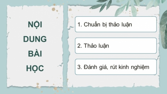 Soạn giáo án điện tử Ngữ văn 8 KNTT Bài 9 Nói và nghe: Thảo luận về một vấn đề trong đời sống phù hợp với lứa tuổi (tổ chức hợp lí nề nếp sinh hoạt của bản thân)