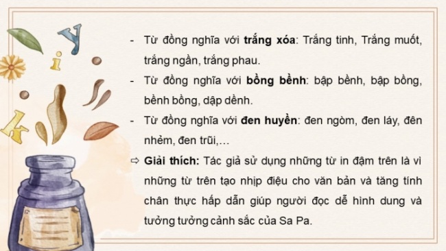 Soạn giáo án điện tử Ngữ văn 8 CTST Bài 10 TH tiếng Việt: Sắc thái nghĩa của từ ngữ và việc lựa chọn từ ngữ