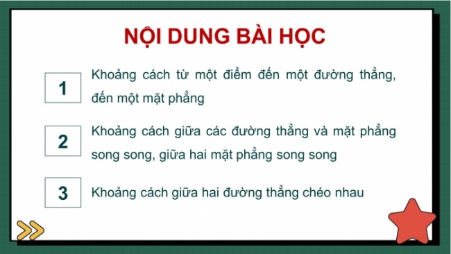 Soạn giáo án điện tử toán 11 KNTT Bài 26: Khoảng cách