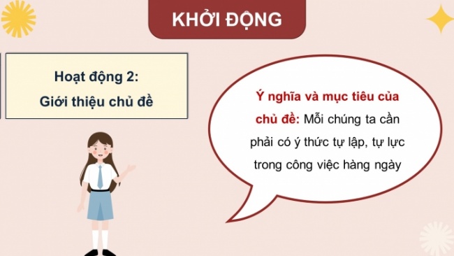 Soạn giáo án điện tử HĐTN 4 CTST bản 2 Tuần 25: HĐGDTCĐ - Tự lực thực hiện nhiệm vụ theo sự phân công, hướng dẫn