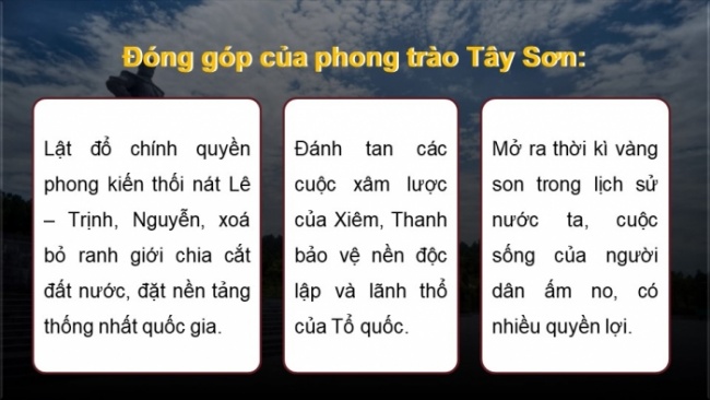 Soạn giáo án điện tử Lịch sử 8 CD Bài 7: Phong trào Tây Sơn thế kỉ XVIII (Phần 1)