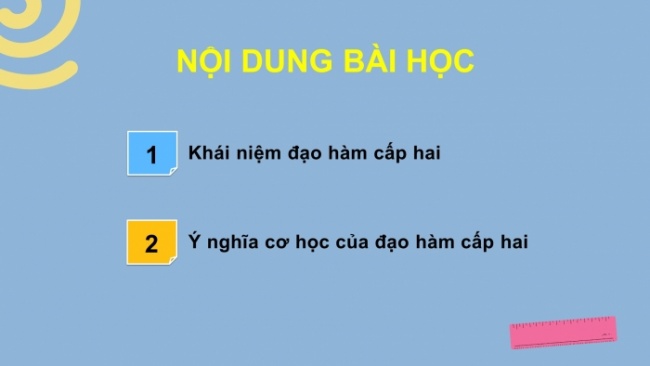 Soạn giáo án điện tử toán 11 KNTT Bài 33: Đạo hàm cấp hai