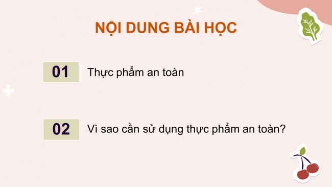 Soạn giáo án điện tử khoa học 4 CTST Bài 26: Thực phẩm an toàn