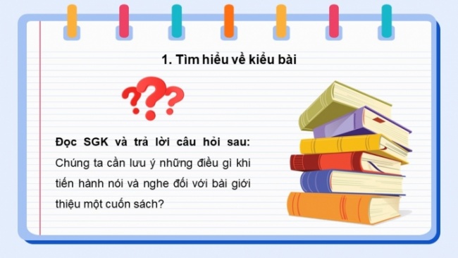 Soạn giáo án điện tử Ngữ văn 8 CD Bài 10 Nói và nghe: Giới thiệu một cuốn sách