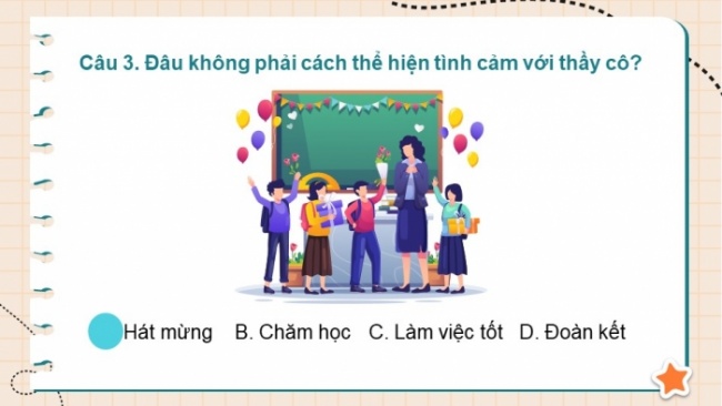 Soạn giáo án điện tử âm nhạc 4 cánh diều Tiết 32: Đọc nhạc: Bài đọc nhạc số 4; Nghe nhạc: Thầy cô là tất cả